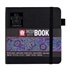 kniha Sakura Black sketchbook 12 x 12 cm