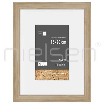 Skava 15 x 20 cm - dub natur, pasparta 9x13 cm