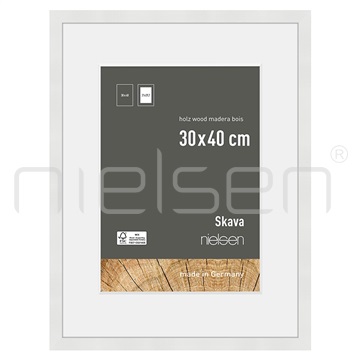 Skava 30 x 40 cm - bílá, pasparta 21x29,7 cm