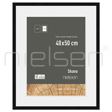 Skava 40 x 50 cm - černá, pasparta 30x40 cm