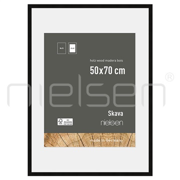 Skava 50 x 70 cm - černá, pasparta 40x60 cm