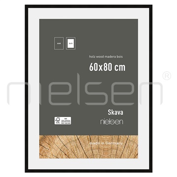 Skava 60 x 80 cm - černá, pasparta 50x70 cm