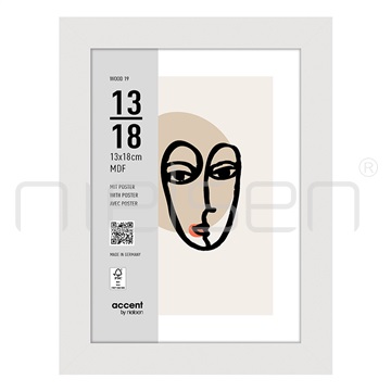 Wood_19 13 x 18 cm - bílá