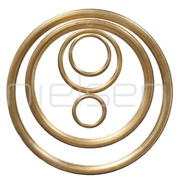 Dřevěné rámy kruh zlatý