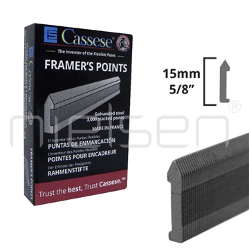 FramerPointy pro Cassese - 15 mm/3000 ks šedé