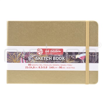 Artcreation sketchbook 21x14,8 cm White Gold