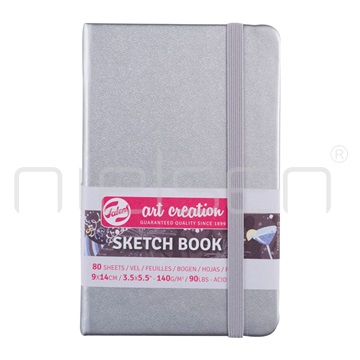 Artcreation sketchbook 9x14 cm Shiny Silver