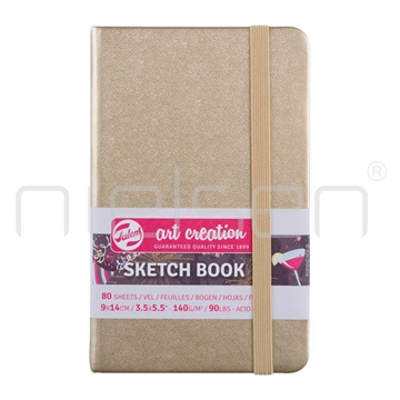 Artcreation sketchbook 9x14 cm White Gold