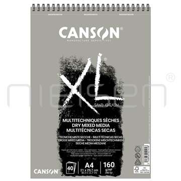 blok XL Sand Grain, kr.vazba, 160gsm, A4, Grey
