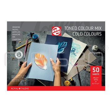 blok Talens Toned Colour Mix A4 - cold colour