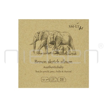 Brown sketch album 9x9 cm, 135 gms