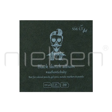 Black sketch album 9x9 cm, 170 gms