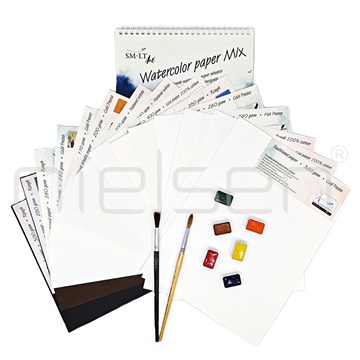 blok Watercolor MIX, A4, 15 druhů