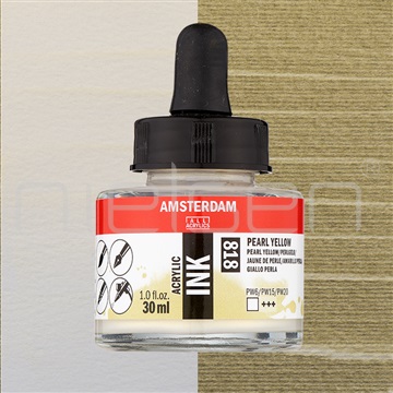 Acrylic-ink Amsterdam 30 ml - Pearl Yellow