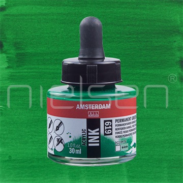 Acrylic-ink Amsterdam 30 ml - Perm. green dp