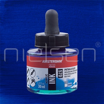 Acrylic-ink Amsterdam 30 ml - Phthalo blue