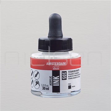 Acrylic-ink Amsterdam 30 ml - Titanium white