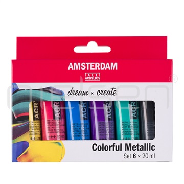 Set akryl Amsterdam 6 x 20 ml Colourful Metallic