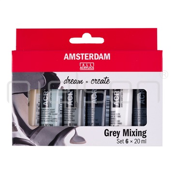 Set akryl Amsterdam 6 x 20 ml Grey Mixing