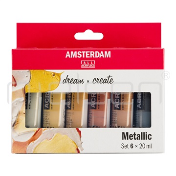 Set akryl Amsterdam 6 x 20 ml Metallic