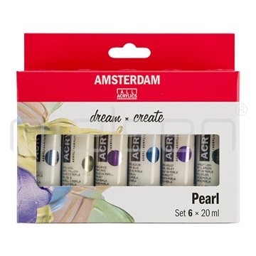 Set akryl Amsterdam 6 x 20 ml Pearl