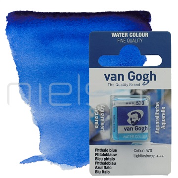 akvarel van GOGH pánvička - Phthalo blue