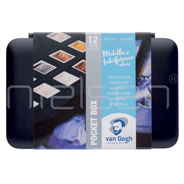 akvarel van Gogh set 12x pánvička - metallic+pearl