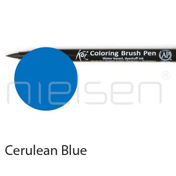 akvarel Sakura KOI brushpen - Cerulean blue