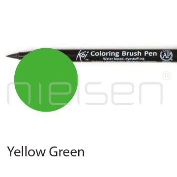 akvarel Sakura KOI brushpen - Yellow green