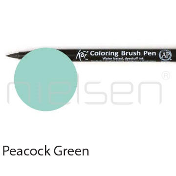 akvarel Sakura KOI brushpen - Peacock green