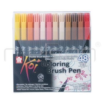 Sakura KOI brushpen watercolor set 48 ks