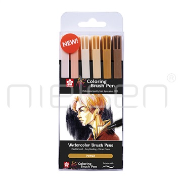 Sakura KOI brushpen watercolor set 6 ks PORTRAIT