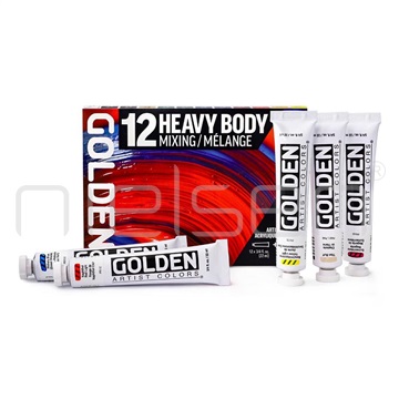 set Golden - HEAVY BODY Mixing, 12x22ml + medium