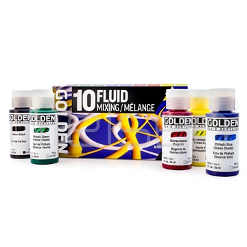 Akryl Golden - set Fluid Mixing, 10x30 ml