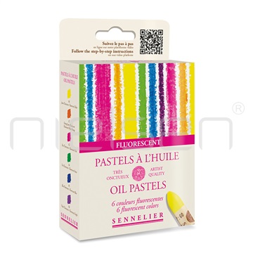 olejový pastel Sennelier - sada 6ks, Fluorescent