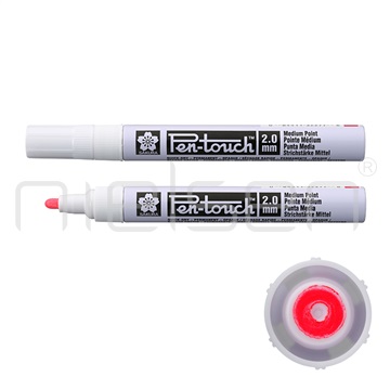 marker Sakura Pen Touch medium - Fluo červený