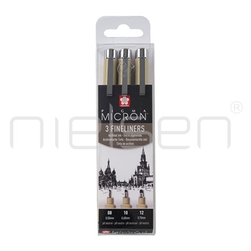 marker Sakura PIGMA Micron set 3 ks 08-10-12