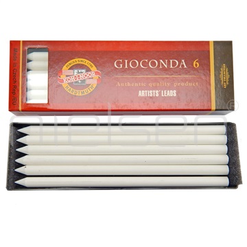kreslící křída Gioconda 5,6 mm bílá 6 ks