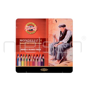 akvarel. pastelky MONDELUZ set 24 ks