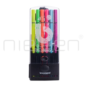 Bruynzeel FINELINERS 12 kusů neon&pastel