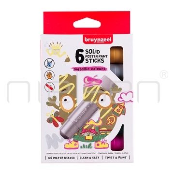 Bruynzeel POSTER PAINT STICK metallic set 6 ks