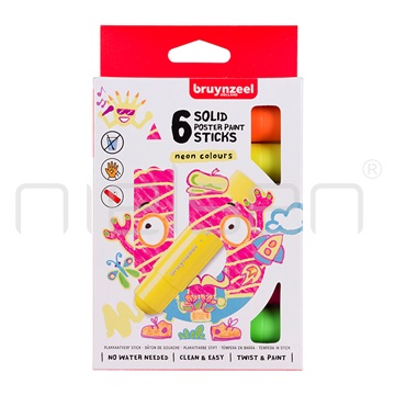 Bruynzeel POSTER PAINT STICK neon set 6 ks