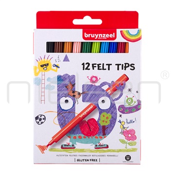 BRUYNZEEL tenké fixy FELT TIPS - 12 ks
