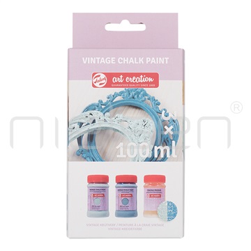 set Artcreation VINTAGE CHALK 2x100ml + lak BLUE