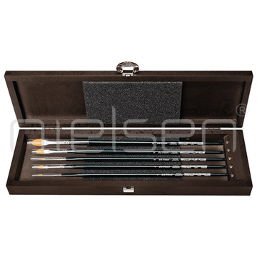 set štětců da Vinci NOVA, 5 ks + dřevěná kazeta