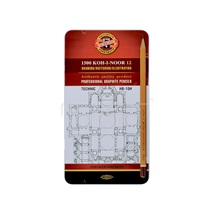 grafit. tužky Koh-i-noor Technic set 12 ks, HB-10H