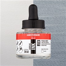 Acrylic-ink Amsterdam 30 ml - Pearl White