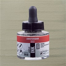 Acrylic-ink Amsterdam 30 ml - Silver