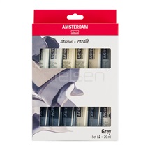 Set akryl Amsterdam 12 x 20 ml Grey