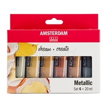 Set akryl Amsterdam 6 x 20 ml Metallic